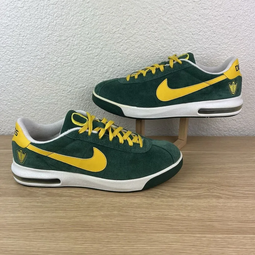 Y2K Nike Bruin Max Oregon Ducks Nike ID Suede Green Gold Men’s Size 12 - Picture 5 of 10